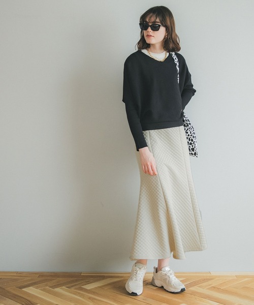 coca（coca）（コカ）の「＼新色登場／キルトマーメイドスカート（スカート・レディース・ブラック/アイボリー・M/L）」の21枚目の写真