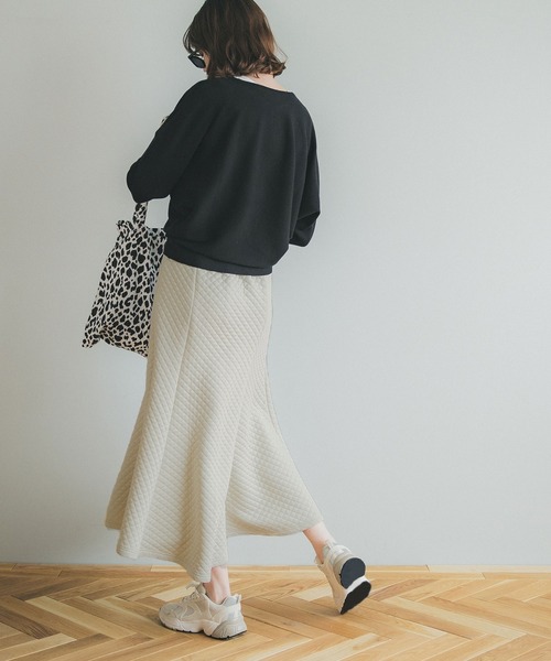 coca（coca）（コカ）の「＼新色登場／キルトマーメイドスカート（スカート・レディース・ブラック/アイボリー・M/L）」の22枚目の写真