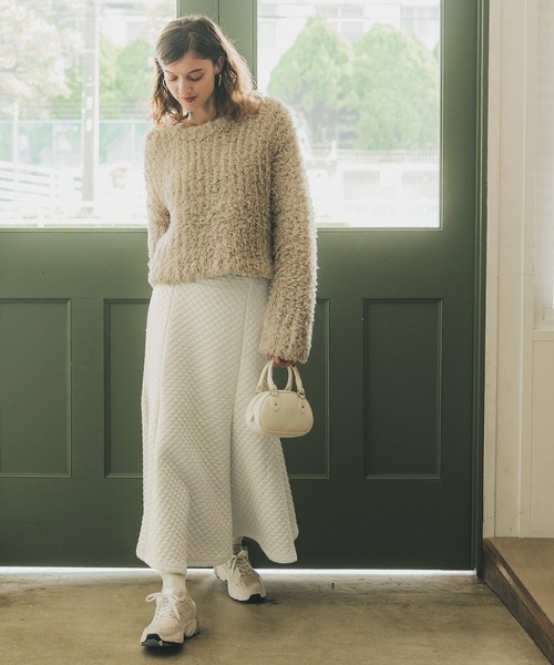 coca（coca）（コカ）の「＼新色登場／キルトマーメイドスカート（スカート・レディース・ブラック/アイボリー・M/L）」の18枚目の写真