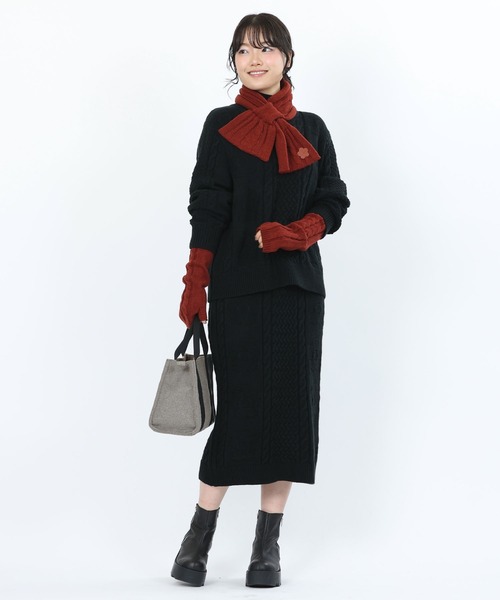 マリークワント　ウールメタルポイントデイジーミニトート（グレー MARY QUANT（マリークワント）の「ウールメタルポイントデイジー