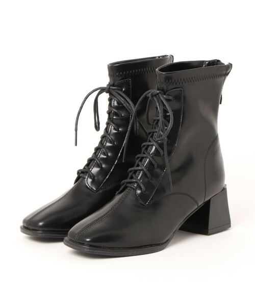 aimoha(アイモハ)の「ローヒール ショートブーツ(ブーツ・レディース・ベージュ/ブラック/オフホワイト・22.0cm/22.5cm/23.0cm/23.5cm/24.0cm/24.5cm)」の7枚目の写真