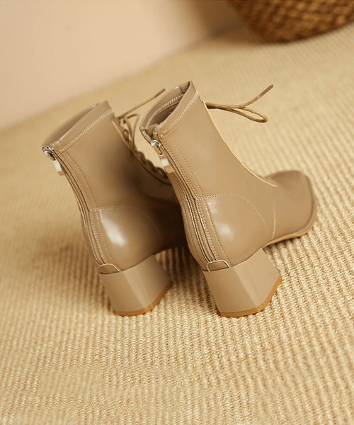 aimoha(アイモハ)の「ローヒール ショートブーツ(ブーツ・レディース・ベージュ/ブラック/オフホワイト・22.0cm/22.5cm/23.0cm/23.5cm/24.0cm/24.5cm)」の15枚目の写真