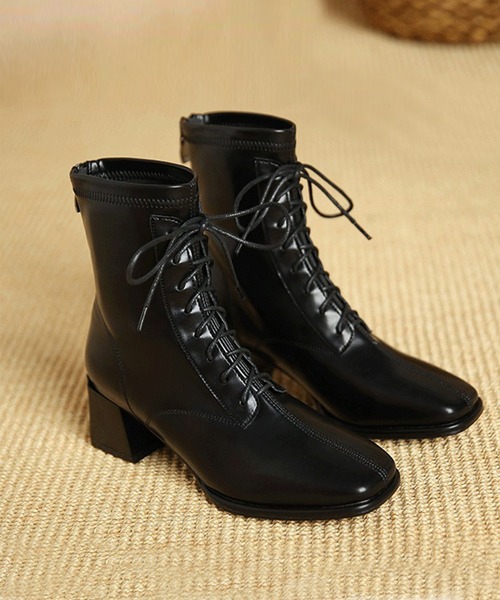 aimoha(アイモハ)の「ローヒール ショートブーツ(ブーツ・レディース・ベージュ/ブラック/オフホワイト・22.0cm/22.5cm/23.0cm/23.5cm/24.0cm/24.5cm)」の18枚目の写真