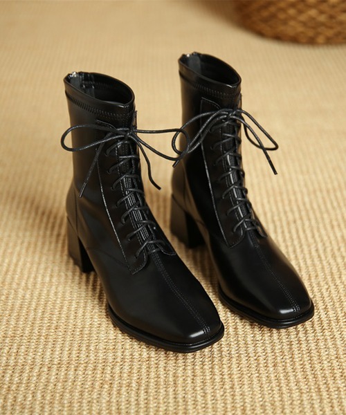 aimoha(アイモハ)の「ローヒール ショートブーツ(ブーツ・レディース・ベージュ/ブラック/オフホワイト・22.0cm/22.5cm/23.0cm/23.5cm/24.0cm/24.5cm)」の19枚目の写真