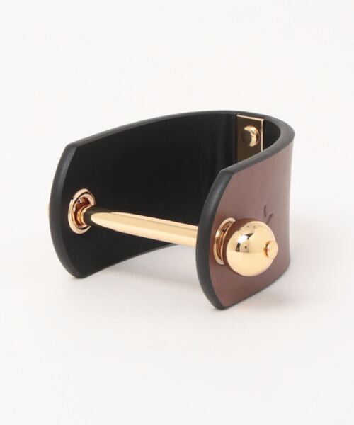 CONVERSE TOKYO（コンバーストウキョウ）の「【CONVERSE TOKYO×ajew】レザーバングル（バングル/リストバンド・レディース・ブラック・FREE）」の2枚目の写真