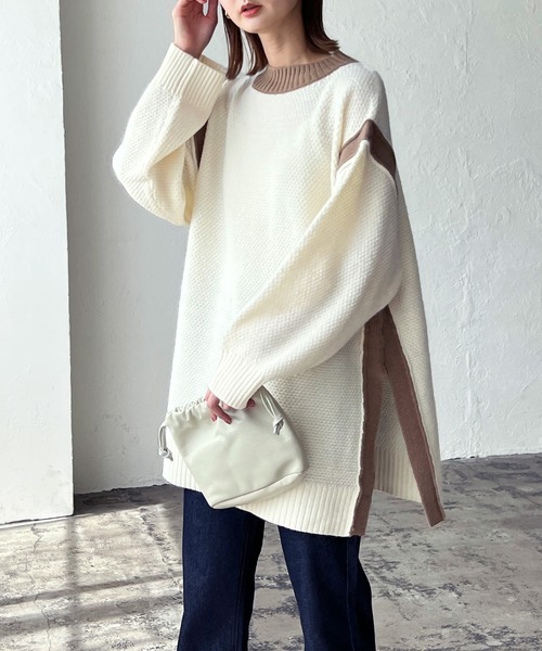 バニラ❣️ ランバン✨ニットコート　 毛100 暖かい　バイカラー Blanc ひざ掛け 掛け敷き 洗濯 省エネ 節電 ダニ対策 ダニ退治 四季