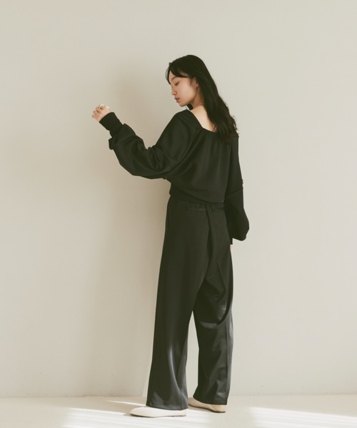 moi tytto（モイテュット）の「タックパンツ/低身長さん向けSサイズあり（その他パンツ・レディース・ベージュ/ナチュラル/ブラック・SMALL/MEDIUM）」の20枚目の写真