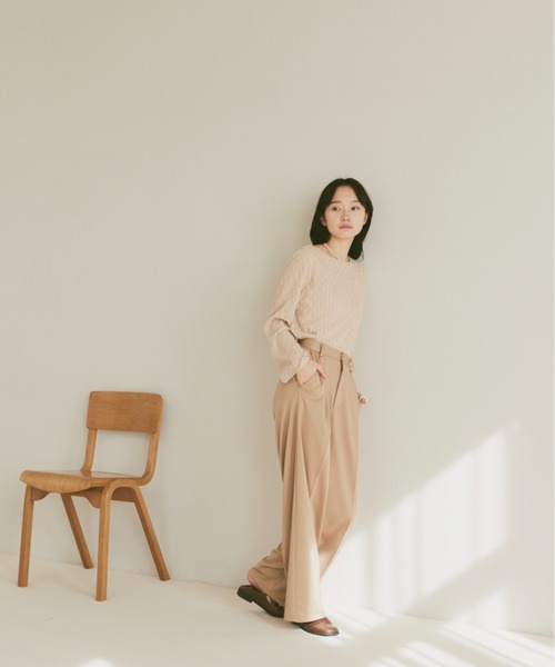 タックパンツ/低身長さん向けSサイズあり（その他パンツ）｜moi