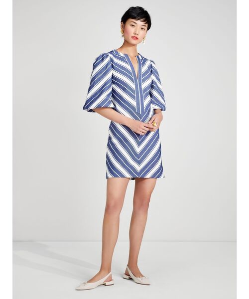 Kate Spade ストライプのミディドレス org.jpg