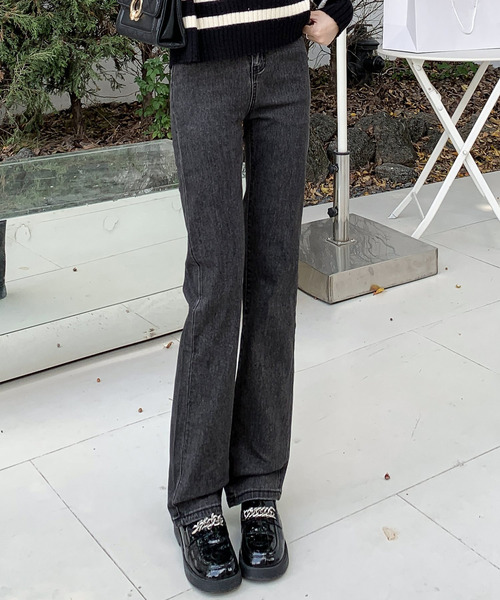 [JAM専用]デニムパンツ XS ウエストゴム　ディーゼル セール】ハイウエスト ストレート ソフト デニム パンツ（デニム