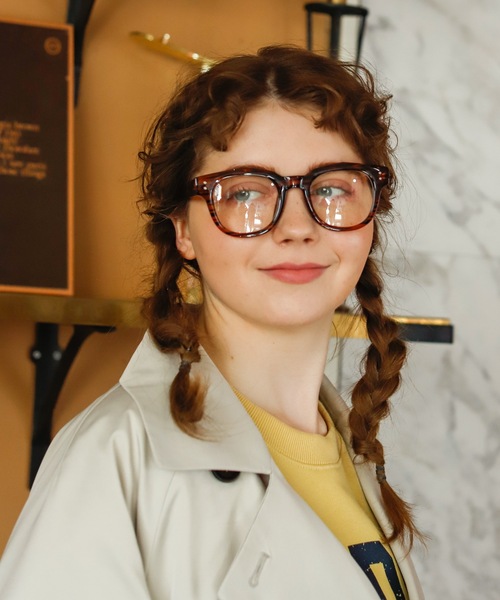 Birthday room（バースデイルーム）の「セミワイドフレーム伊達メガネ（メガネ・レディース・ブラック/ブラウン・FREE）」の10枚目の写真