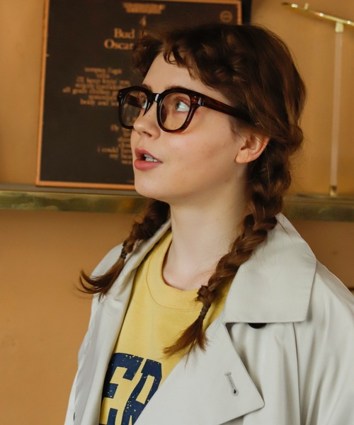 Birthday room（バースデイルーム）の「セミワイドフレーム伊達メガネ（メガネ・レディース・ブラック/ブラウン・FREE）」の12枚目の写真