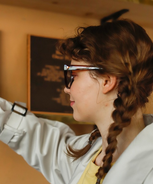 Birthday room（バースデイルーム）の「セミワイドフレーム伊達メガネ（メガネ・レディース・ブラック/ブラウン・FREE）」の13枚目の写真