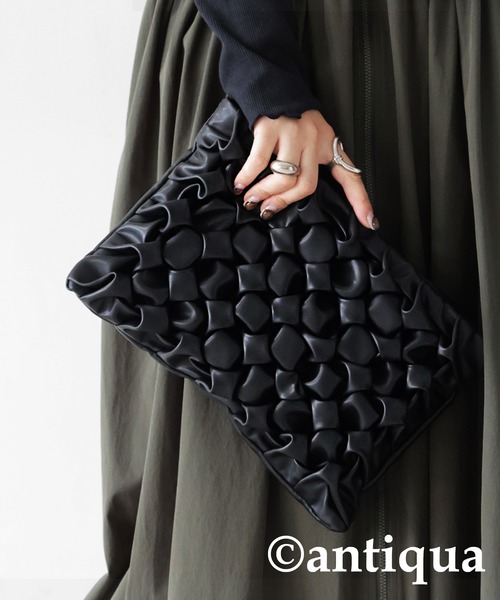 antiqua（アンティカ）の「2wayクラッチバッグ（クラッチバッグ・レディース・ブラック・FREE）」の5枚目の写真