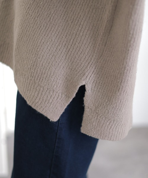 ElegChic（エレグシック）の「ハーフジップアップセーター（ニット/セーター・レディース・ブラック/バーガンディー/グレー・4L/M/XL）」の5枚目の写真