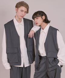 【FFEIN(フェイン)】TR CARGO VEST / TR カーゴポケット ZIP ベスト