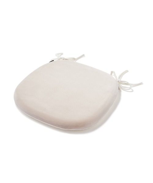 蒼い月 シェニールダイニングシートクッション ライトベージュ 5