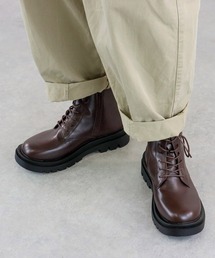 LibertyDoll（リバティードール）の「+5cm 軽量厚底 ユニセックス スクエアトゥトラックソールブーツ（ブーツ）」