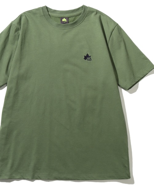 LOGOS park（ロゴスパーク）の「【LOGOS Park/ロゴスパーク】リサイクルコットン ショートスリーブ ワンポイントロゴTシャツ（Tシャツ/カットソー・メンズ・オレンジ/チャコール/ベージュ/ネイビー/イエロー/ベージュ系その他/杢グレー/オフホワイト/カーキ/サックスブルー/カーキ系/ベージュ系/ホワイト/ブルー/ダークオレンジ/ブラック・2L/M/L/LL）」の11枚目の写真