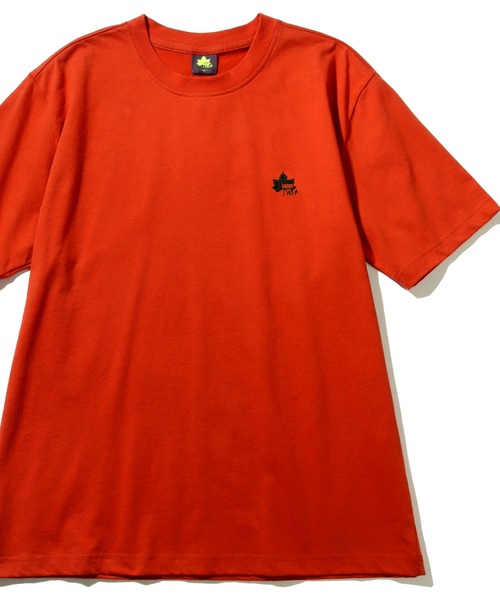 LOGOS park（ロゴスパーク）の「【LOGOS Park/ロゴスパーク】リサイクルコットン ショートスリーブ ワンポイントロゴTシャツ（Tシャツ/カットソー・メンズ・オレンジ/チャコール/ベージュ/ネイビー/イエロー/ベージュ系その他/杢グレー/オフホワイト/カーキ/サックスブルー/カーキ系/ベージュ系/ホワイト/ブルー/ダークオレンジ/ブラック・2L/M/L/LL）」の15枚目の写真