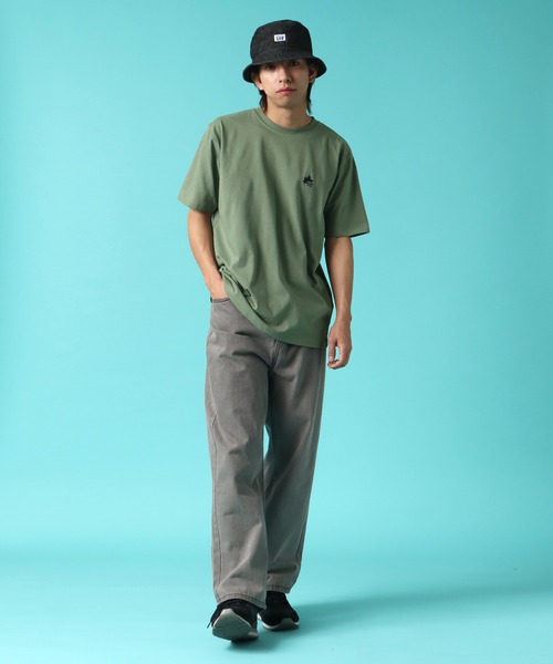LOGOS park（ロゴスパーク）の「【LOGOS Park/ロゴスパーク】リサイクルコットン ショートスリーブ ワンポイントロゴTシャツ（Tシャツ/カットソー・メンズ・オレンジ/チャコール/ベージュ/ネイビー/イエロー/ベージュ系その他/杢グレー/オフホワイト/カーキ/サックスブルー/カーキ系/ベージュ系/ホワイト/ブルー/ダークオレンジ/ブラック・2L/M/L/LL）」の17枚目の写真