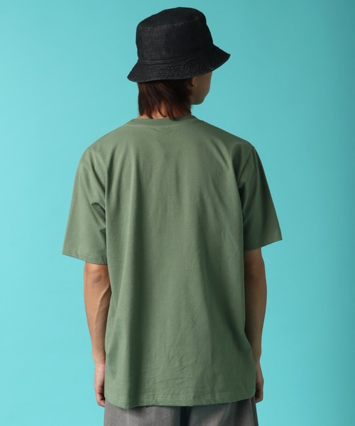 LOGOS park（ロゴスパーク）の「【LOGOS Park/ロゴスパーク】リサイクルコットン ショートスリーブ ワンポイントロゴTシャツ（Tシャツ/カットソー・メンズ・オレンジ/チャコール/ベージュ/ネイビー/イエロー/ベージュ系その他/杢グレー/オフホワイト/カーキ/サックスブルー/カーキ系/ベージュ系/ホワイト/ブルー/ダークオレンジ/ブラック・2L/M/L/LL）」の21枚目の写真