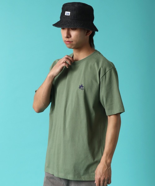 LOGOS park（ロゴスパーク）の「【LOGOS Park/ロゴスパーク】リサイクルコットン ショートスリーブ ワンポイントロゴTシャツ（Tシャツ/カットソー・メンズ・オレンジ/チャコール/ベージュ/ネイビー/イエロー/ベージュ系その他/杢グレー/オフホワイト/カーキ/サックスブルー/カーキ系/ベージュ系/ホワイト/ブルー/ダークオレンジ/ブラック・2L/M/L/LL）」の20枚目の写真