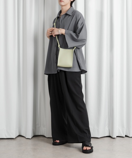 Adoon plain(アドーンプレーン)の「【Adoon plain】編み込みショルダーバッグ(ショルダーバッグ・メンズ・ライトグリーン/ブラック・FREE)」の11枚目の写真