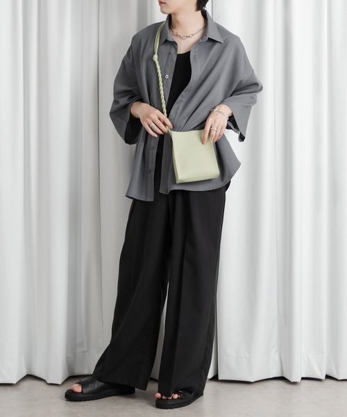 Adoon plain(アドーンプレーン)の「【Adoon plain】編み込みショルダーバッグ(ショルダーバッグ・メンズ・ライトグリーン/ブラック・FREE)」の12枚目の写真