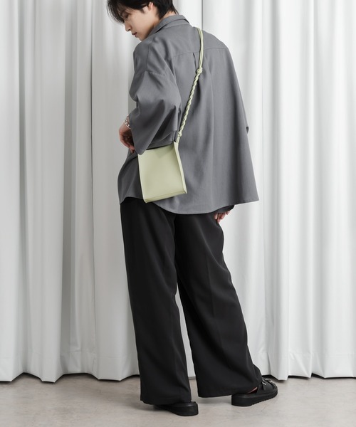 Adoon plain(アドーンプレーン)の「【Adoon plain】編み込みショルダーバッグ(ショルダーバッグ・メンズ・ライトグリーン/ブラック・FREE)」の14枚目の写真