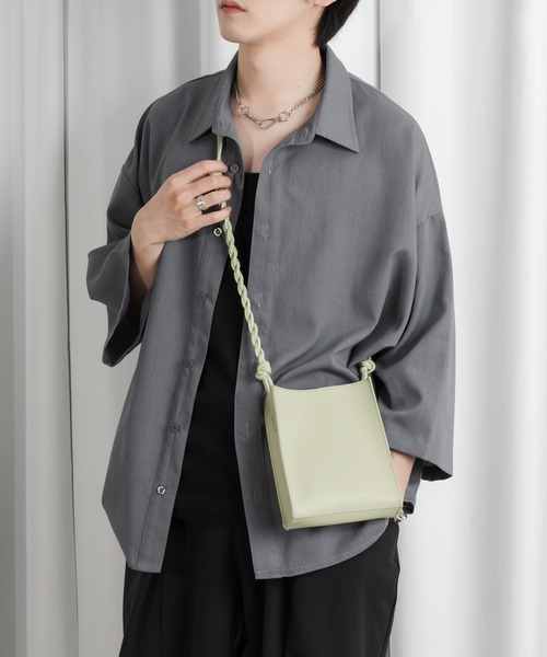 Adoon plain(アドーンプレーン)の「【Adoon plain】編み込みショルダーバッグ(ショルダーバッグ・メンズ・ライトグリーン/ブラック・FREE)」の20枚目の写真