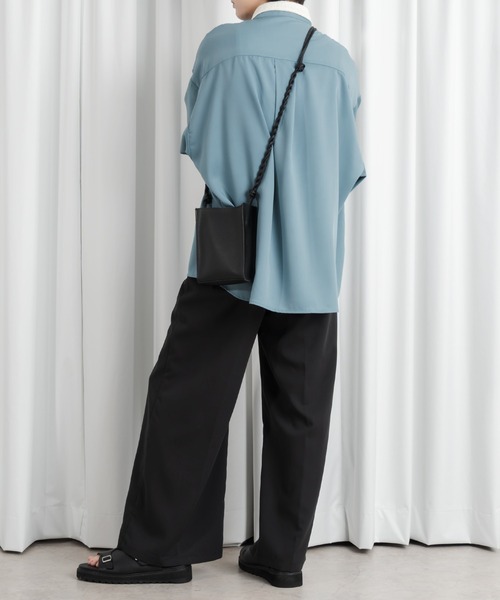 Adoon plain(アドーンプレーン)の「【Adoon plain】編み込みショルダーバッグ(ショルダーバッグ・メンズ・ライトグリーン/ブラック・FREE)」の5枚目の写真