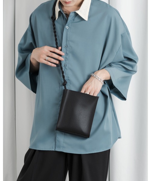 Adoon plain(アドーンプレーン)の「【Adoon plain】編み込みショルダーバッグ(ショルダーバッグ・メンズ・ライトグリーン/ブラック・FREE)」の21枚目の写真