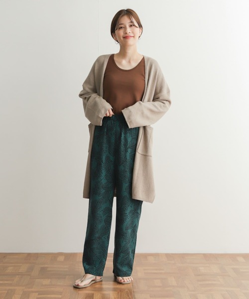 URBAN RESEARCH DOORS（アーバンリサーチドアーズ）の「リーフジオメプリントパンツ（その他パンツ・レディース・グリーン/ブラック・MEDIUM）」の5枚目の写真