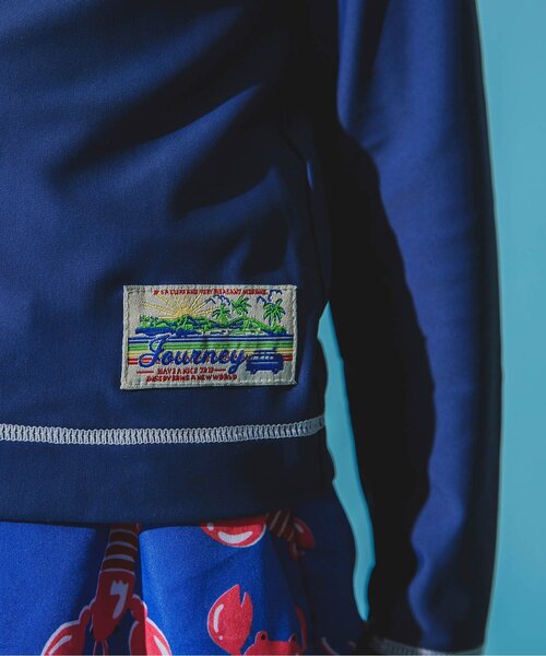 BREEZE（ブリーズ）の「【UVカット】前開き長袖ラッシュガード（ラッシュガード・キッズ・レインボー/ピンク/ブルー/ネイビー/ライム・80/130/90/120/140/100/110）」の15枚目の写真