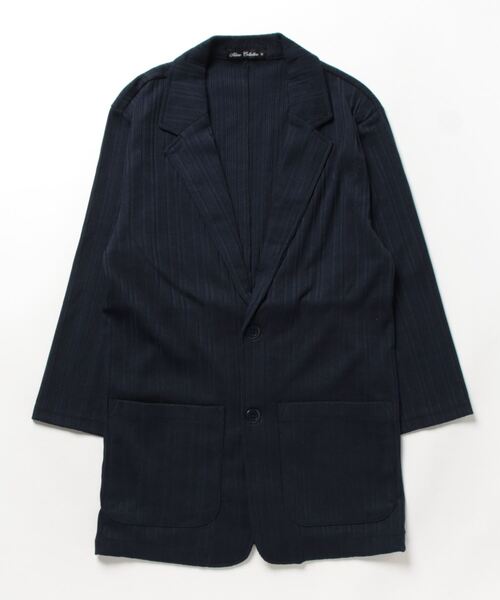 STYLEBLOCK(スタイルブロック)の「TCランダムテレコ七分袖2Bジャケット(テーラードジャケット・メンズ・ホワイト/ネイビー/ブラック・M/L/LL)」の8枚目の写真