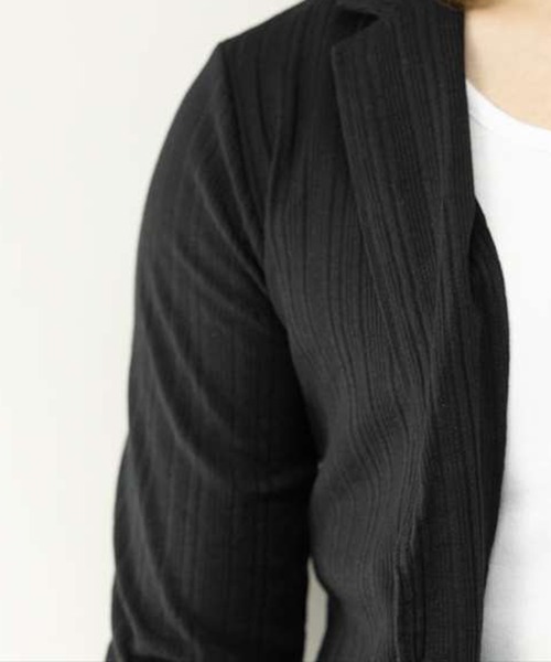 STYLEBLOCK(スタイルブロック)の「TCランダムテレコ七分袖2Bジャケット(テーラードジャケット・メンズ・ホワイト/ネイビー/ブラック・M/L/LL)」の11枚目の写真