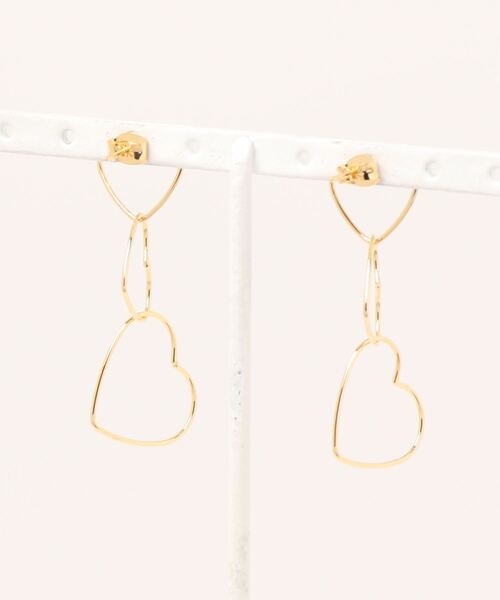 at.（アット）の「【at.】トリプルハートピアス（ピアス（両耳用）・レディース・シルバー/ゴールド・FREE）」の4枚目の写真