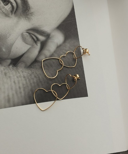 at.（アット）の「【at.】トリプルハートピアス（ピアス（両耳用）・レディース・シルバー/ゴールド・FREE）」の11枚目の写真