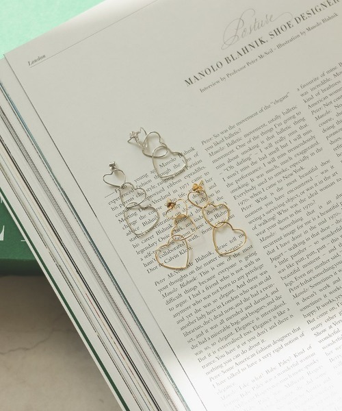 at.（アット）の「【at.】トリプルハートピアス（ピアス（両耳用）・レディース・シルバー/ゴールド・FREE）」の8枚目の写真