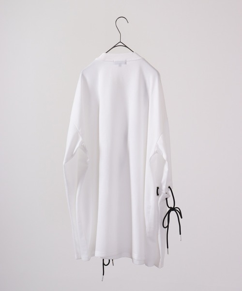 REGIEVO(レジエボ)の「REGIEVO レースアップロンTee(Tシャツ/カットソー・メンズ・オフホワイト/ブラック・L/M)」の13枚目の写真
