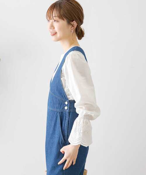 URBAN RESEARCH Sonny Label(アーバンリサーチサニーレーベル)の「2WAYスカラップコットンレースブラウス(シャツ/ブラウス・レディース・オフホワイト/グレー/ブラック/ラベンダー・FREE)」の8枚目の写真