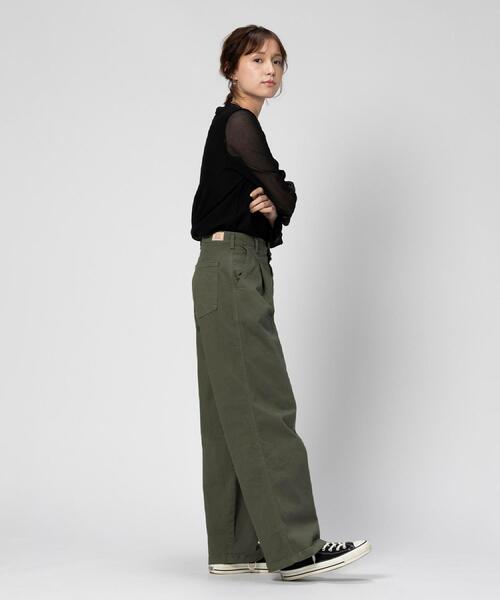 SOMETHING(サムシング)の「SOMETHING(サムシング)【レディース】チノタックトラウザー(その他パンツ・レディース・オリーブ・XS/S/M)」の19枚目の写真