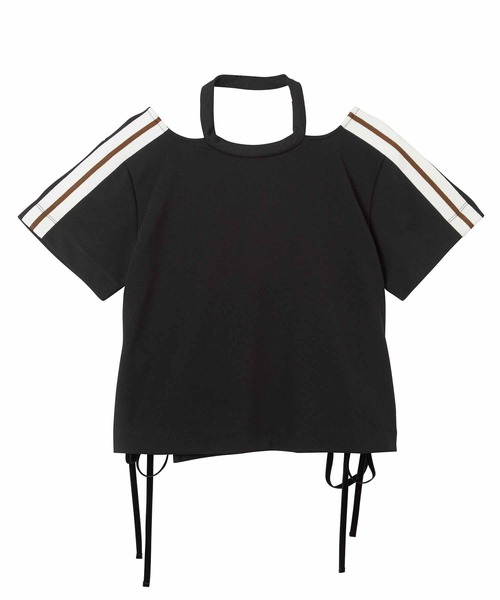 FACETASM(ファセッタズム)の「FACETASM MIMI-TEE-W03(Tシャツ/カットソー・レディース・ブラック/バーガンディー・2)」の2枚目の写真