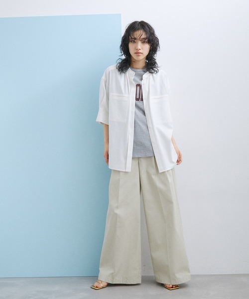 【新品タグ付き】 ROPE ロペ シャツ ブラウス ベージュ 38 Mサイズ ADAM ET ROPÉ FEMME(アダム エ ロペ ファム) / 【再入荷・新色