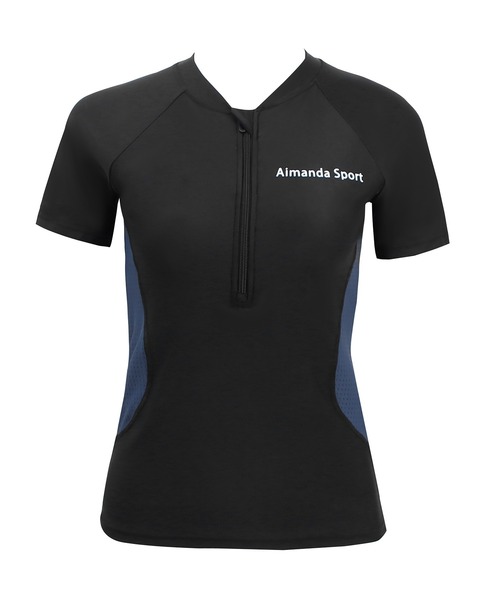 レディース水着体型カバー 半袖メッシュラッシュガード+ショートパンツ+キャップ 3点セット（水着）｜TeddyShop（テディショップ）