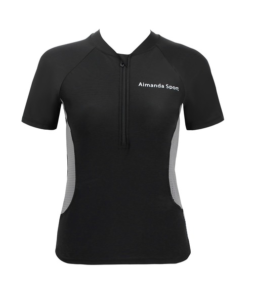 レディース水着体型カバー 半袖メッシュラッシュガード+ショートパンツ+キャップ 3点セット（水着）｜TeddyShop（テディショップ）