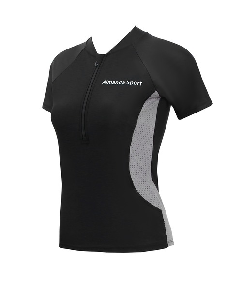 レディース水着体型カバー 半袖メッシュラッシュガード+ショートパンツ+キャップ 3点セット（水着）｜TeddyShop（テディショップ）