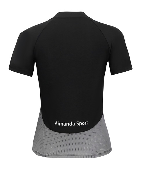 レディース水着体型カバー 半袖メッシュラッシュガード+ショートパンツ+キャップ 3点セット（水着）｜TeddyShop（テディショップ）