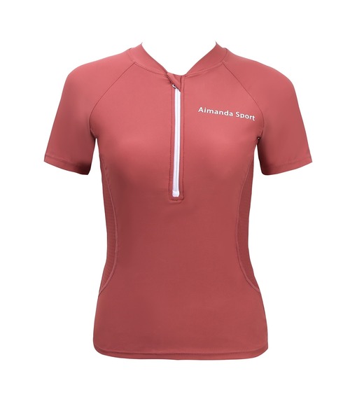 レディース水着体型カバー 半袖メッシュラッシュガード+ショートパンツ+キャップ 3点セット（水着）｜TeddyShop（テディショップ）